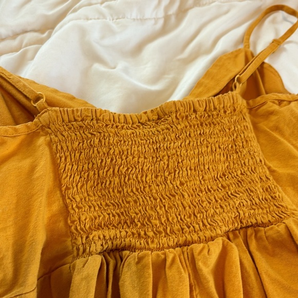 Yellow Button down Mini Dress - Picture 3 of 3